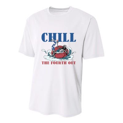 Chill The Fourth Out 4th Of July Youth Performance Sprint T-Shirt