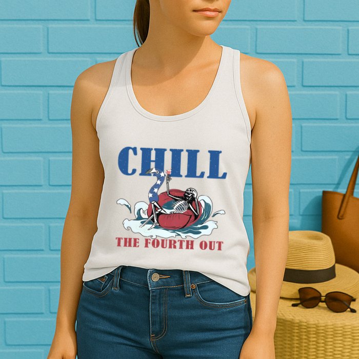 Chill The Fourth Out 4th Of July Womens Tank Top