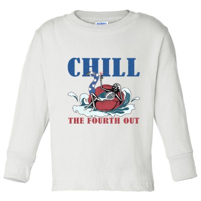 Chill The Fourth Out 4th Of July Toddler Long Sleeve Shirt