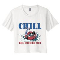 Chill The Fourth Out 4th Of July Crop Top