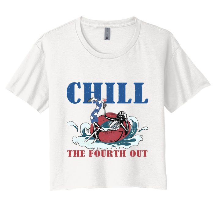 Chill The Fourth Out 4th Of July Crop Top