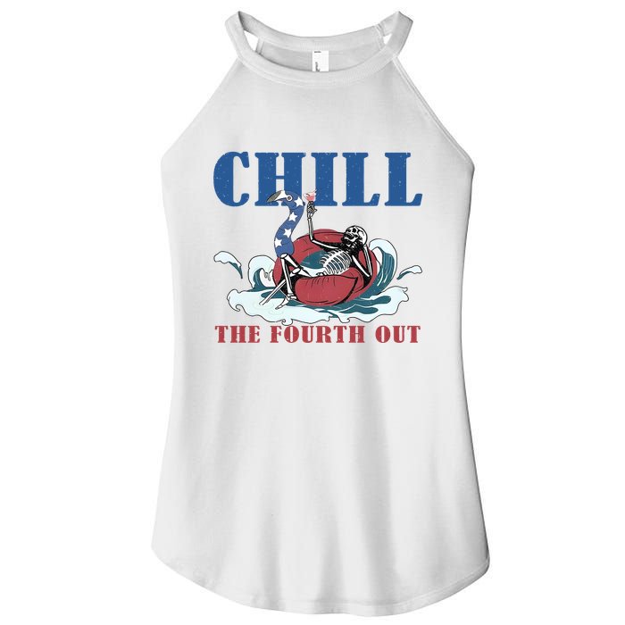Chill The Fourth Out 4th Of July Women's Perfect Tri Rocker Tank