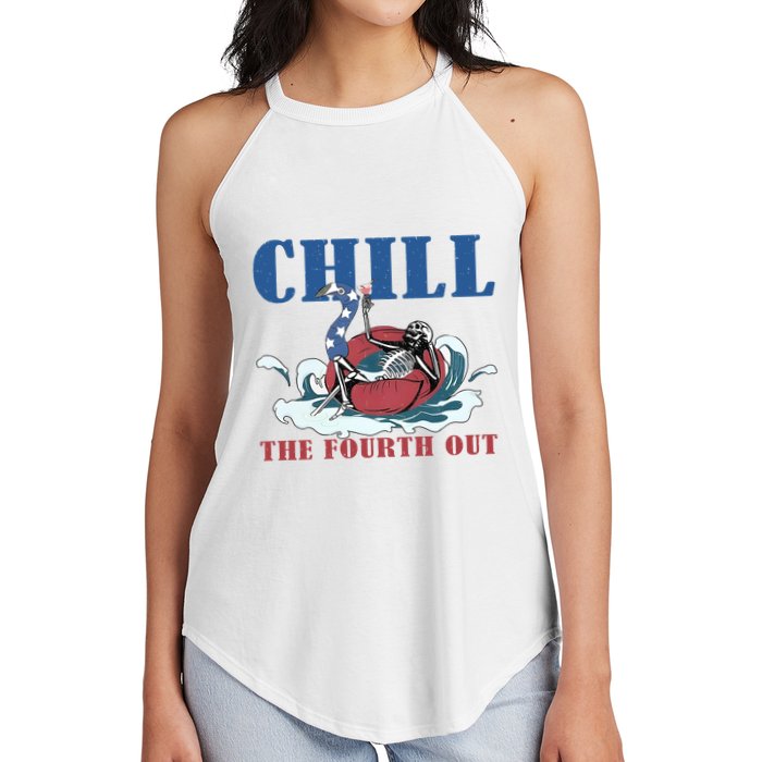 Chill The Fourth Out 4th Of July Women's Perfect Tri Rocker Tank