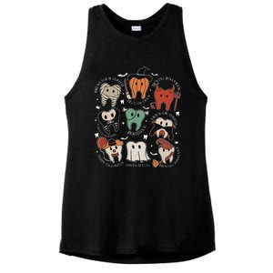 Cute Tooth Funny Halloween Dental Hygiene Spooky Dentist Ladies PosiCharge Tri-Blend Wicking Tank