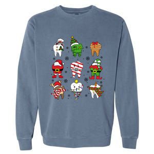 Christmas Th Funny Christmas Dentist Dental Hygiene Gift Garment-Dyed Sweatshirt