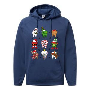 Christmas Th Funny Christmas Dentist Dental Hygiene Gift Performance Fleece Hoodie