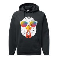 Cool Turkey Face Graphic Sunglasses Thanksgiving Performance Fleece Hoodie