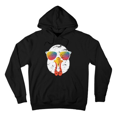 Cool Turkey Face Graphic Sunglasses Thanksgiving Hoodie