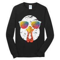 Cool Turkey Face Graphic Sunglasses Thanksgiving Tall Long Sleeve T-Shirt