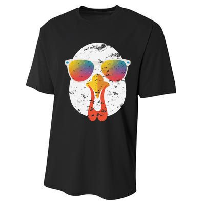 Cool Turkey Face Graphic Sunglasses Thanksgiving Performance Sprint T-Shirt