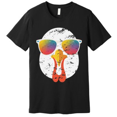 Cool Turkey Face Graphic Sunglasses Thanksgiving Premium T-Shirt