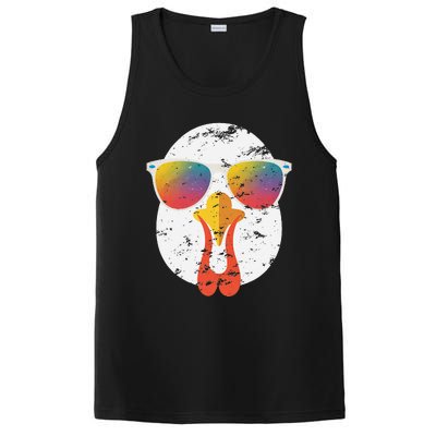 Cool Turkey Face Graphic Sunglasses Thanksgiving PosiCharge Competitor Tank