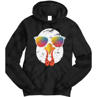 Cool Turkey Face Graphic Sunglasses Thanksgiving Tie Dye Hoodie