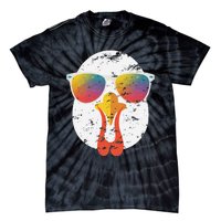 Cool Turkey Face Graphic Sunglasses Thanksgiving Tie-Dye T-Shirt