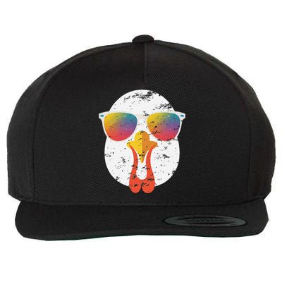 Cool Turkey Face Graphic Sunglasses Thanksgiving Wool Snapback Cap