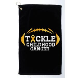 Childhood Tackle Football Childhood Cancer Awareness Platinum Collection Golf Towel