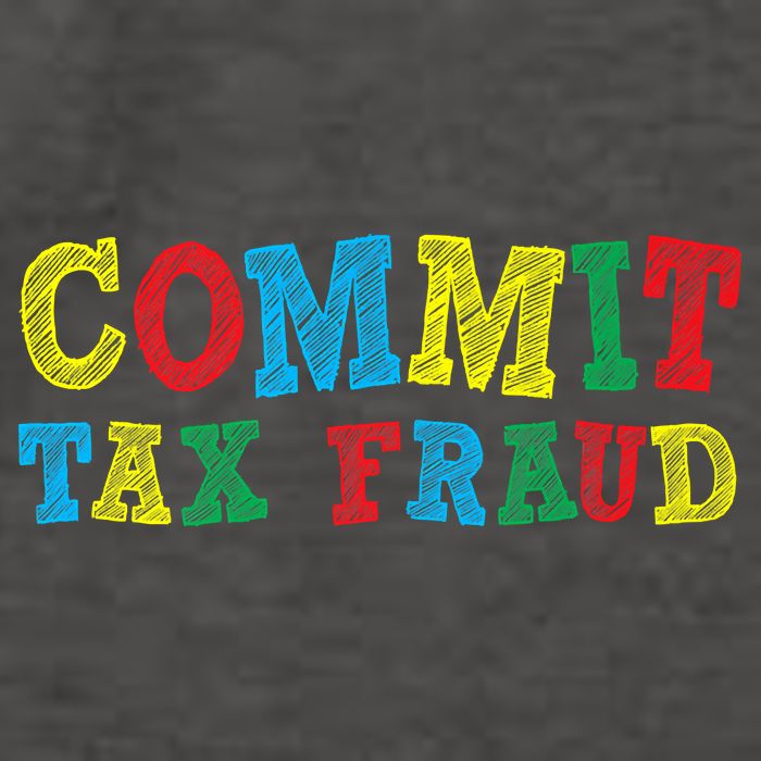 Commit Tax Fraud Funny Vector Backpack
