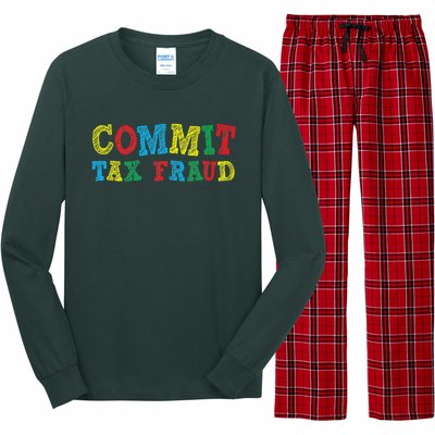 Commit Tax Fraud Funny Long Sleeve Pajama Set