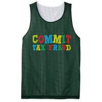 Commit Tax Fraud Funny Mesh Reversible Basketball Jersey Tank