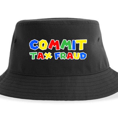 Commit Tax Fraud Funny Sustainable Bucket Hat