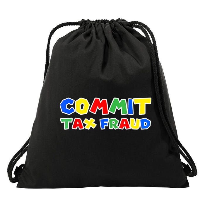 Commit Tax Fraud Funny Drawstring Bag