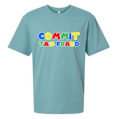 Commit Tax Fraud Funny Sueded Cloud Jersey T-Shirt