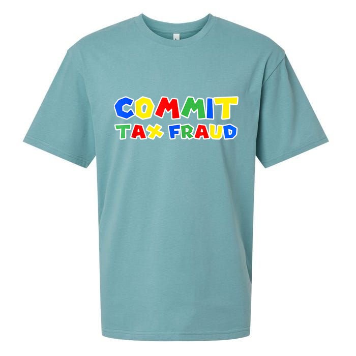 Commit Tax Fraud Funny Sueded Cloud Jersey T-Shirt