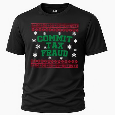 Commit Tax Fraud Ugly Christmas Tacky Holiday Performance Shirt
