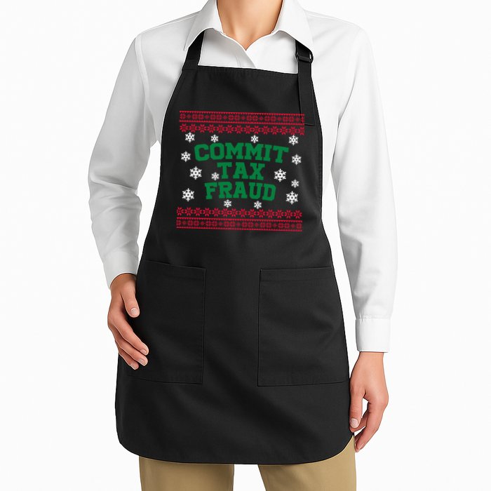 Commit Tax Fraud Ugly Christmas Tacky Holiday Apron