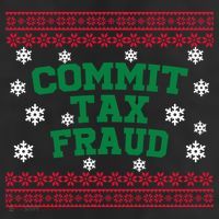 Commit Tax Fraud Ugly Christmas Tacky Holiday Adult Drive Performance Visor