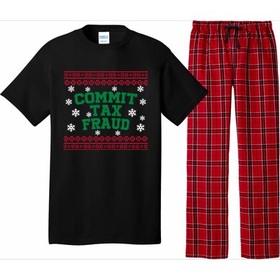 Commit Tax Fraud Ugly Christmas Tacky Holiday Pajama Set