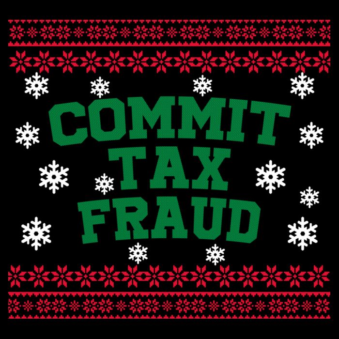 Commit Tax Fraud Ugly Christmas Tacky Holiday 16 in Basic Backpack