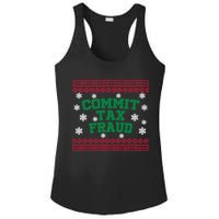 Commit Tax Fraud Ugly Christmas Tacky Holiday Ladies PosiCharge Competitor Racerback Tank