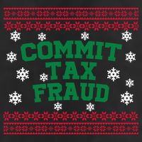 Commit Tax Fraud Ugly Christmas Tacky Holiday 25L Jumbo Tote