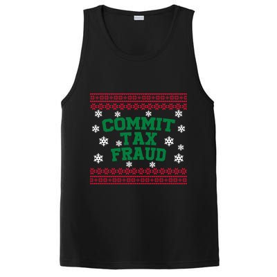 Commit Tax Fraud Ugly Christmas Tacky Holiday PosiCharge Competitor Tank