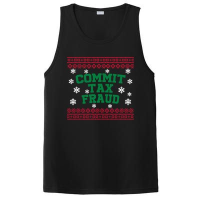 Commit Tax Fraud Ugly Christmas Tacky Holiday PosiCharge Competitor Tank