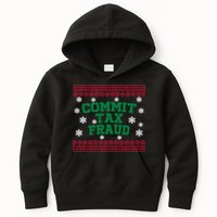 Commit Tax Fraud Ugly Christmas Tacky Holiday Kids Hoodie