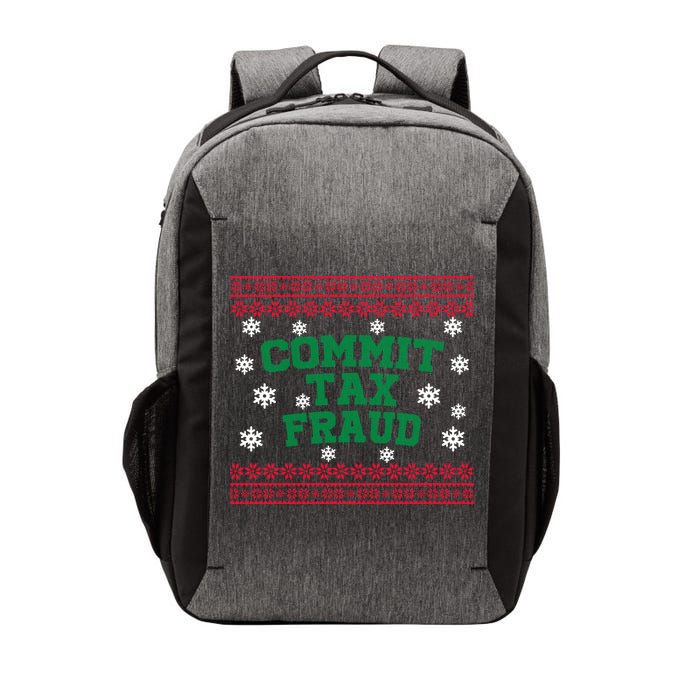 Commit Tax Fraud Ugly Christmas Tacky Holiday Vector Backpack