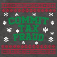 Commit Tax Fraud Ugly Christmas Tacky Holiday Vector Backpack