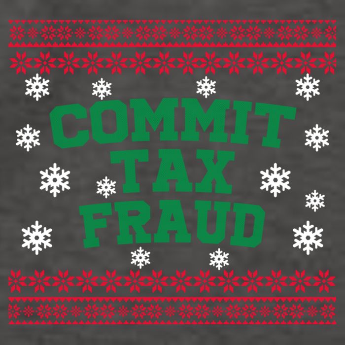 Commit Tax Fraud Ugly Christmas Tacky Holiday Vector Backpack