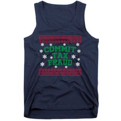 Commit Tax Fraud Ugly Christmas Tacky Holiday Tank Top