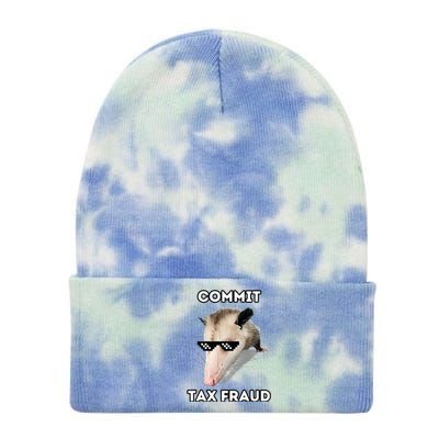 Commit Tax Fraud Tie Dye 12in Knit Beanie