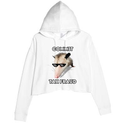 Commit Tax Fraud Crop Fleece Hoodie