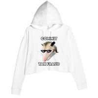 Commit Tax Fraud Crop Fleece Hoodie