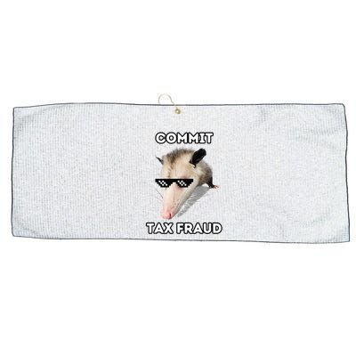 Commit Tax Fraud Large Microfiber Waffle Golf Towel