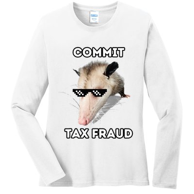 Commit Tax Fraud Ladies Long Sleeve Shirt