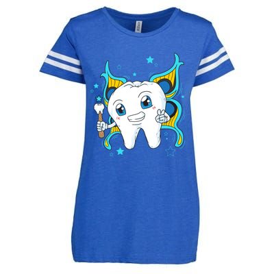 Cute Tooth Fairy Dental Assistant Dentist Gift Enza Ladies Jersey Football T-Shirt