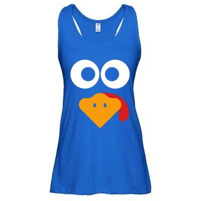 Cute Turkey Face Thanksgiving Costume Gift Ladies Essential Flowy Tank