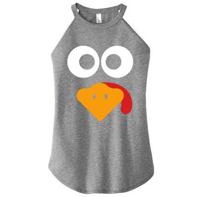 Cute Turkey Face Thanksgiving Costume Gift Women’s Perfect Tri Rocker Tank