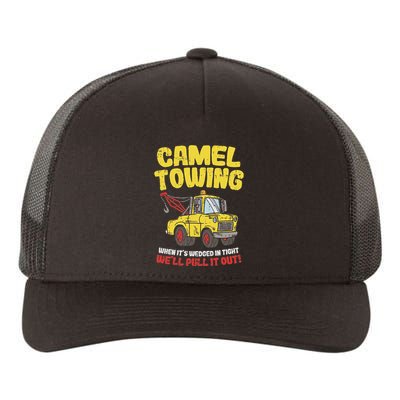 Camel Towing Funny Crude Tow Truck Recovery Workers Gift Yupoong Adult 5-Panel Trucker Hat